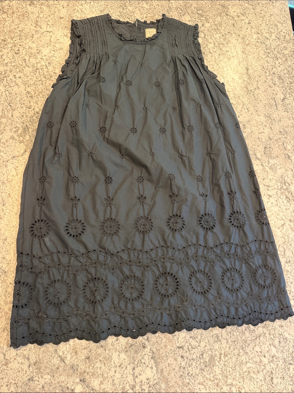 GAP/DÔEN Black Eyelet Mini Dress